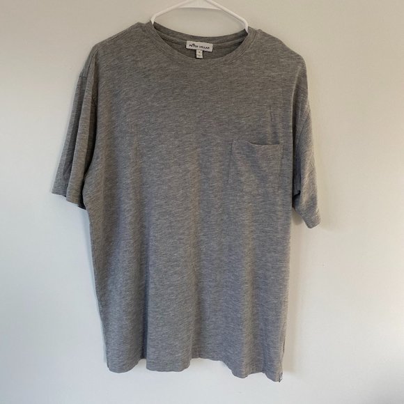 Peter Millar Men's Large Seaside Soft Pocket Tee T-Shirt Gray Super Soft Comfort - Picture 1 of 11